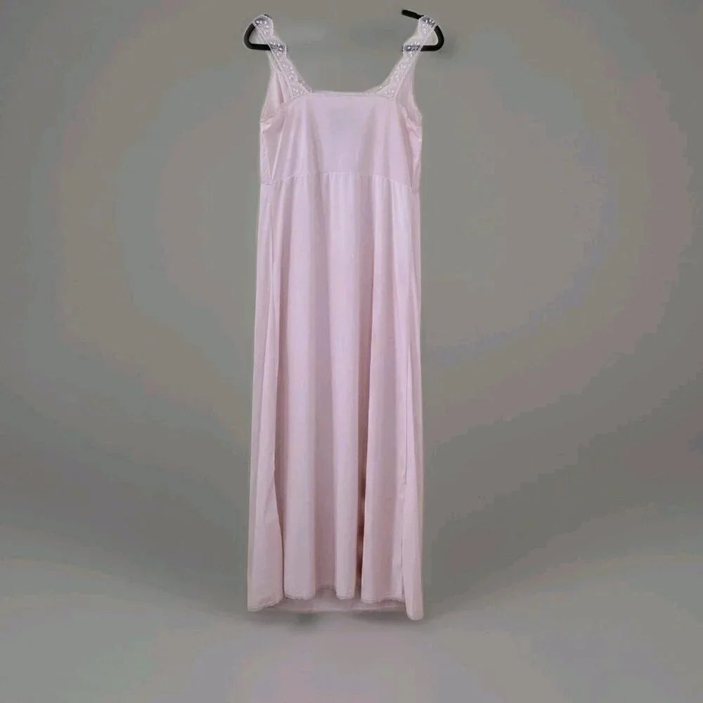 Vintage Fibra Anic Nivion IT 4 / L Full Slip Nightgown Babydoll Nylon Lace Italy